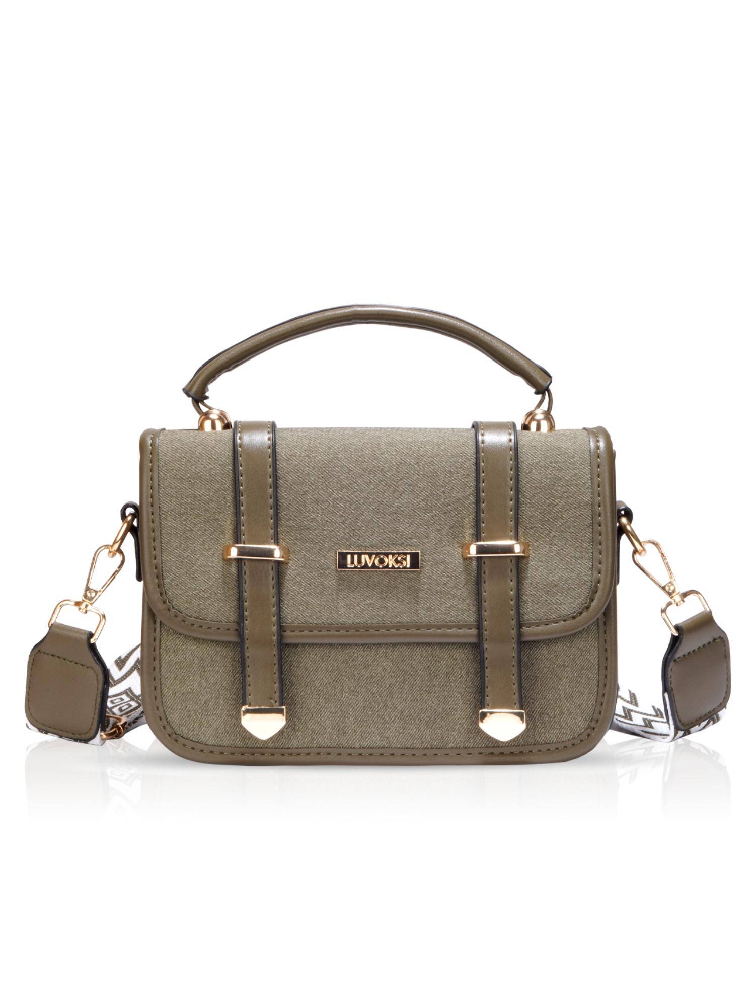 LUVOKSI Olive Textured Sling Bag (Medium)