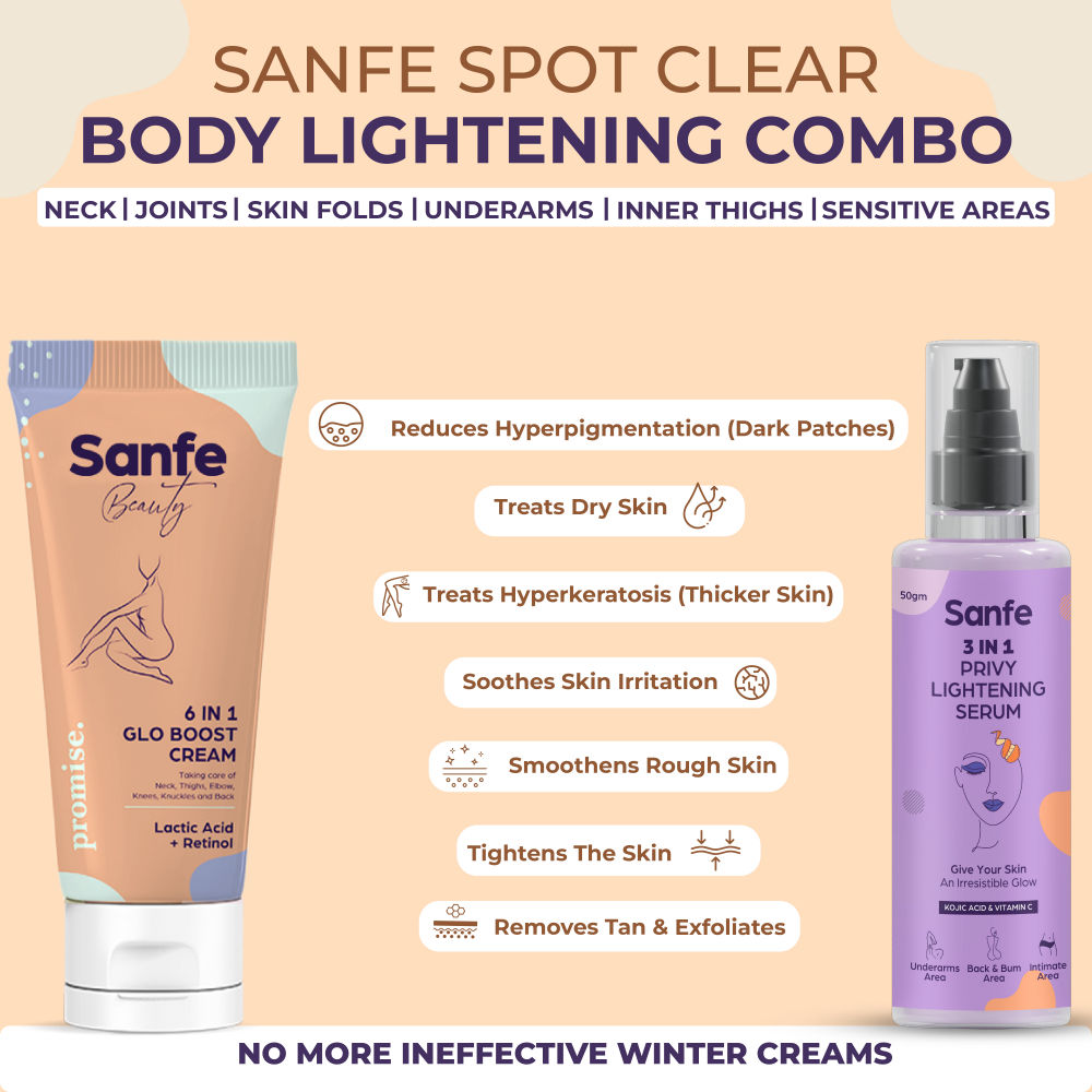 Sanfe Spotlite Body Lightening Combo For Dark & Tanned Neck, Underarms 