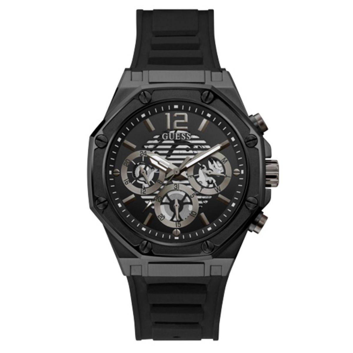 Guess Black Skeleton Dial Men's Watch | Costco