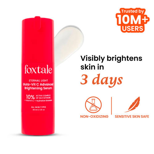 Foxtale 10% Vitamin C-Glutathione Brightening Face Serum For Glowing Skin, Dark Spots & Pigmentation Reviews Online