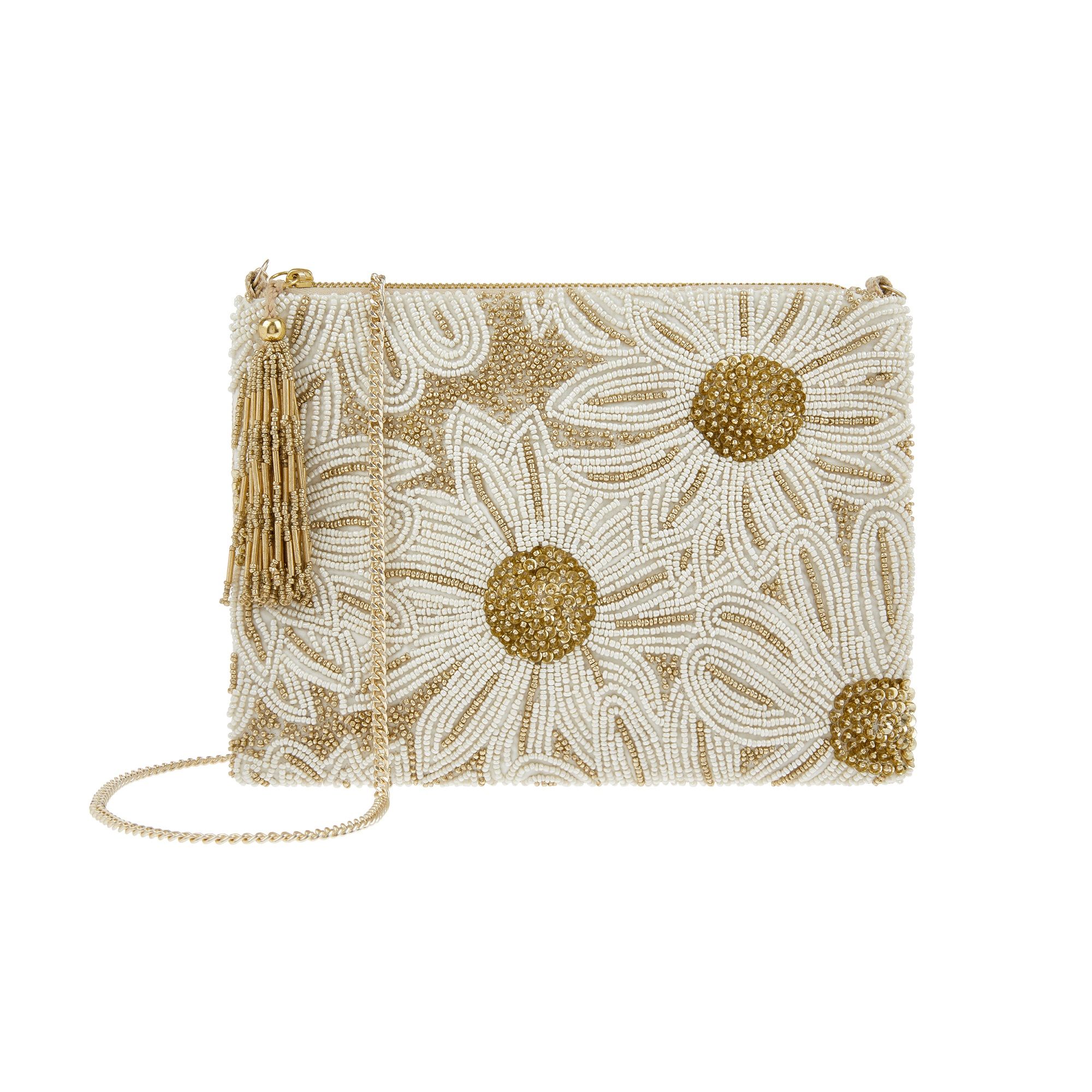 Buy Accessorize London Embellished Daisy Bag With Chain Strap Online