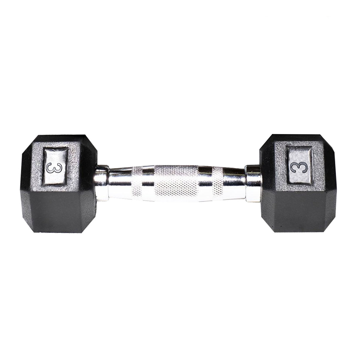 Fitzon Rubber Coated Professional 3 KG Hexa Dumbbell (1 Pc) Home Gym Exercise Equipment