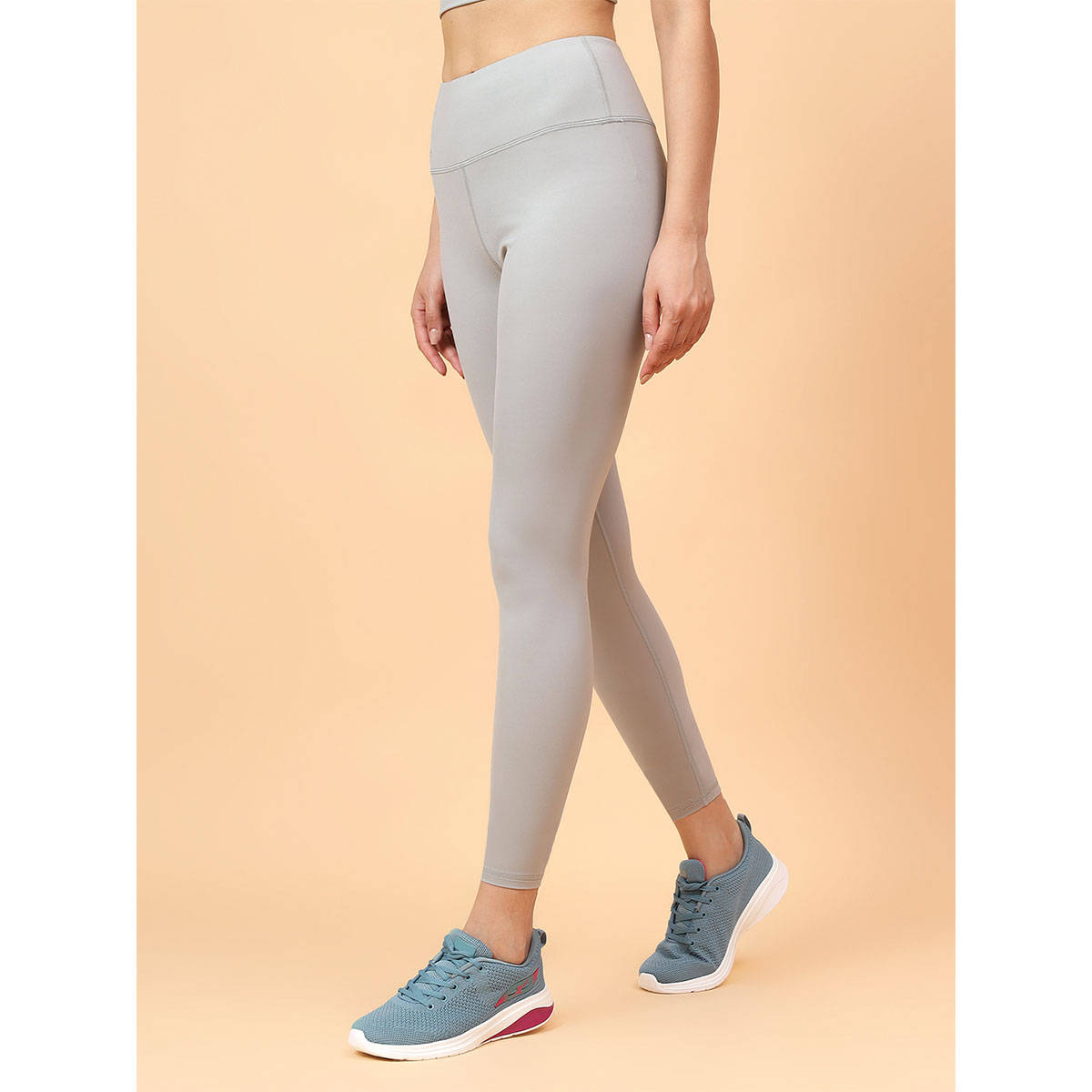 Buy Fitkin Women's Grey Core High Waist Curve Sculpting Tights Online