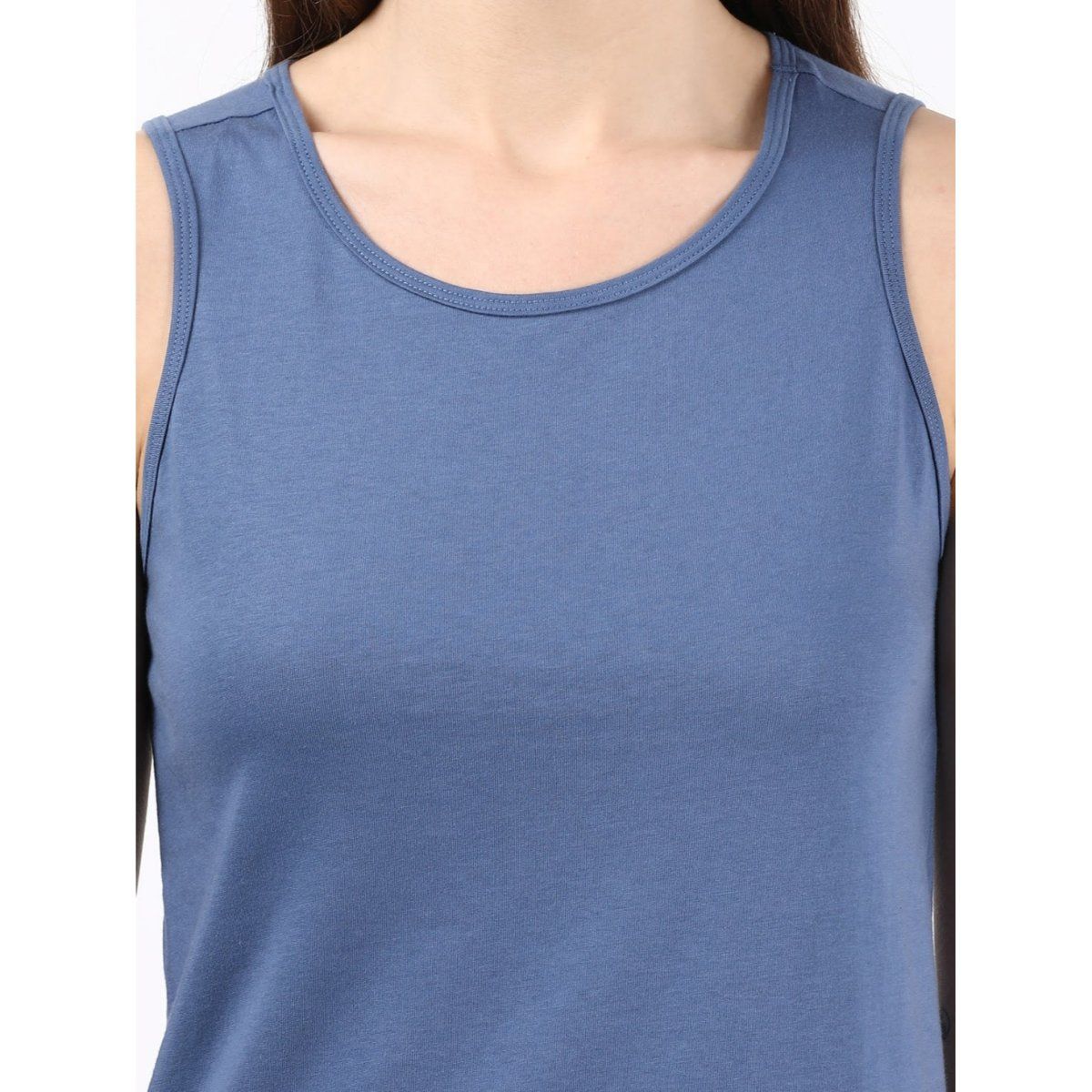 Buy Jockey Aw77 Women's Super Combed Cotton Rich Tank Top Blue Online