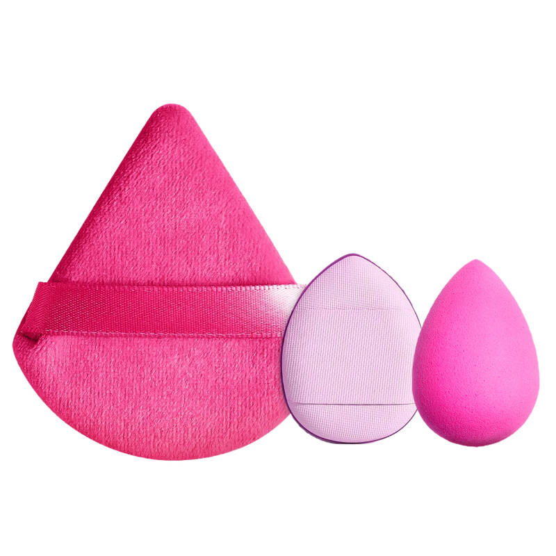 Matra Makeup Blending And Baking Trio Mini Blender Beauty Triangle Pizza Puff Finger Powder Sponge