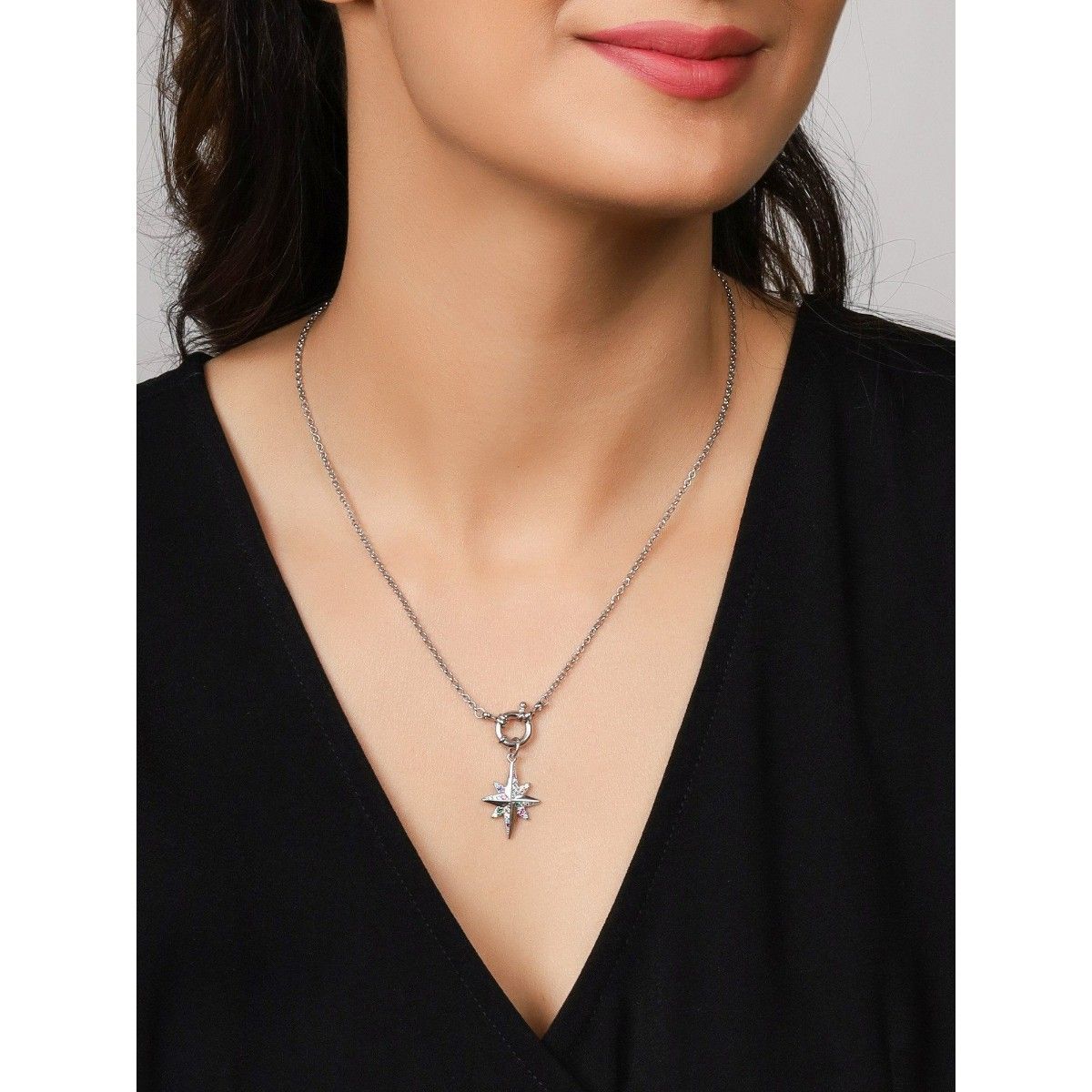 Montana Silversmiths NC3978RG Against the Light Cross Necklace