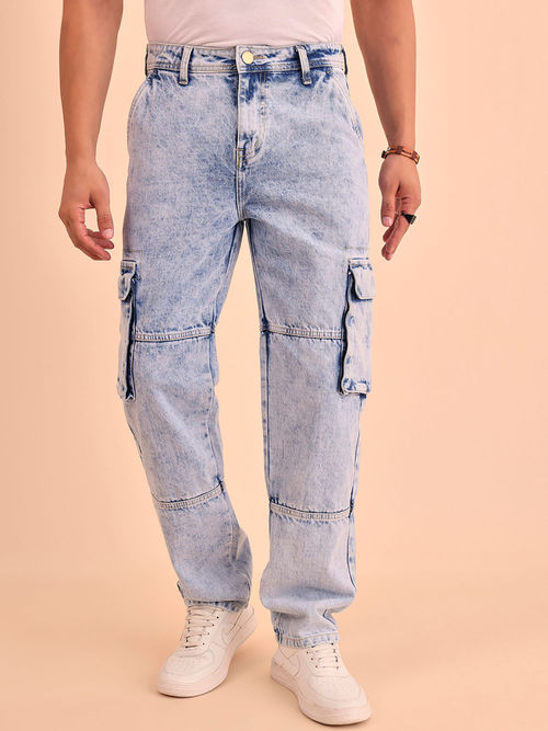 Buy Style Quotient Men Light Blue Relaxed Fit Mid Rise Jeans Online