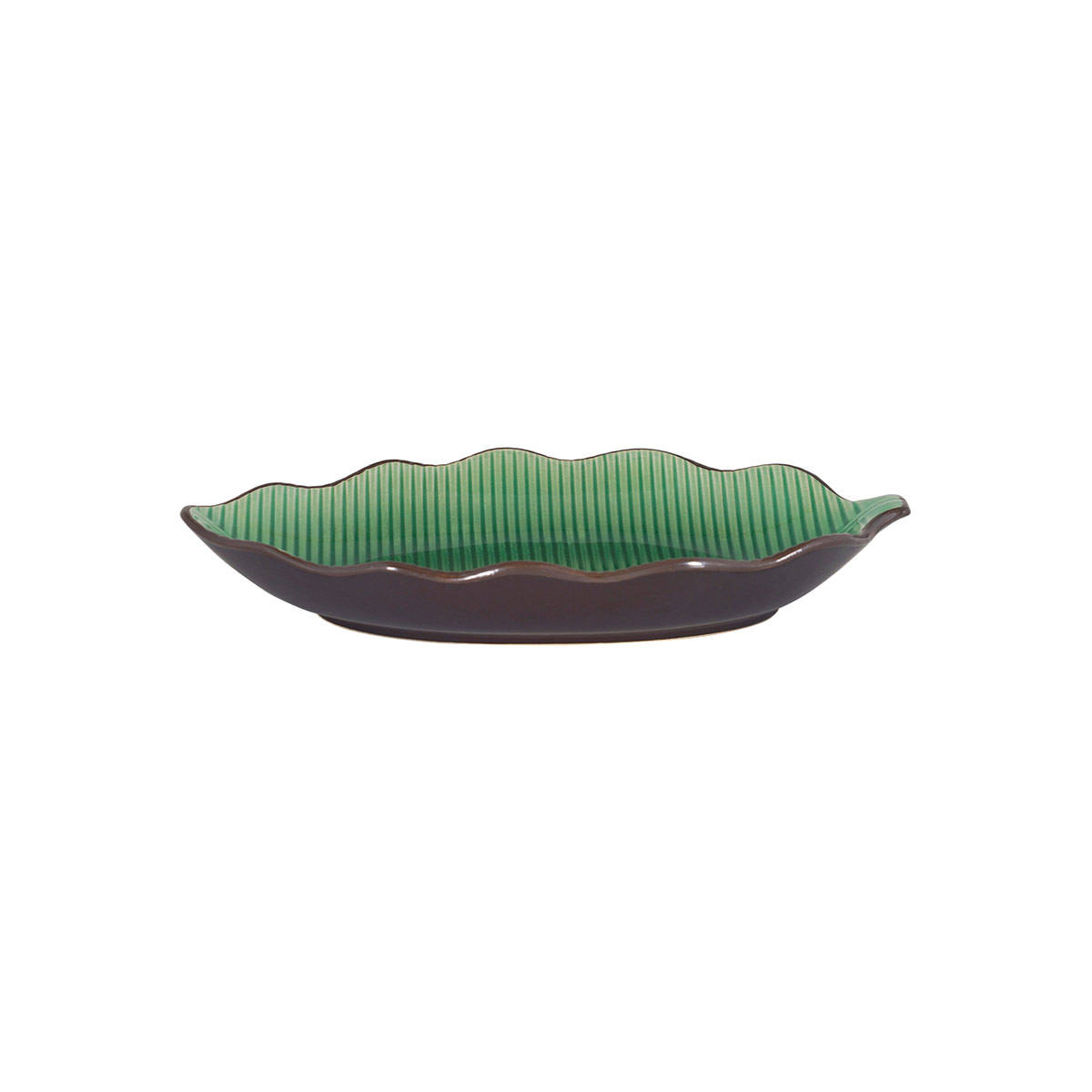 Pure Home + Living Pear Green Leaf Platter