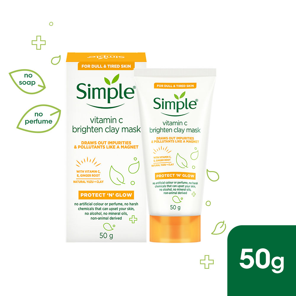 Simple Protect N Glow Vitamin C Brighten Clay Mask Buy Simple Protect