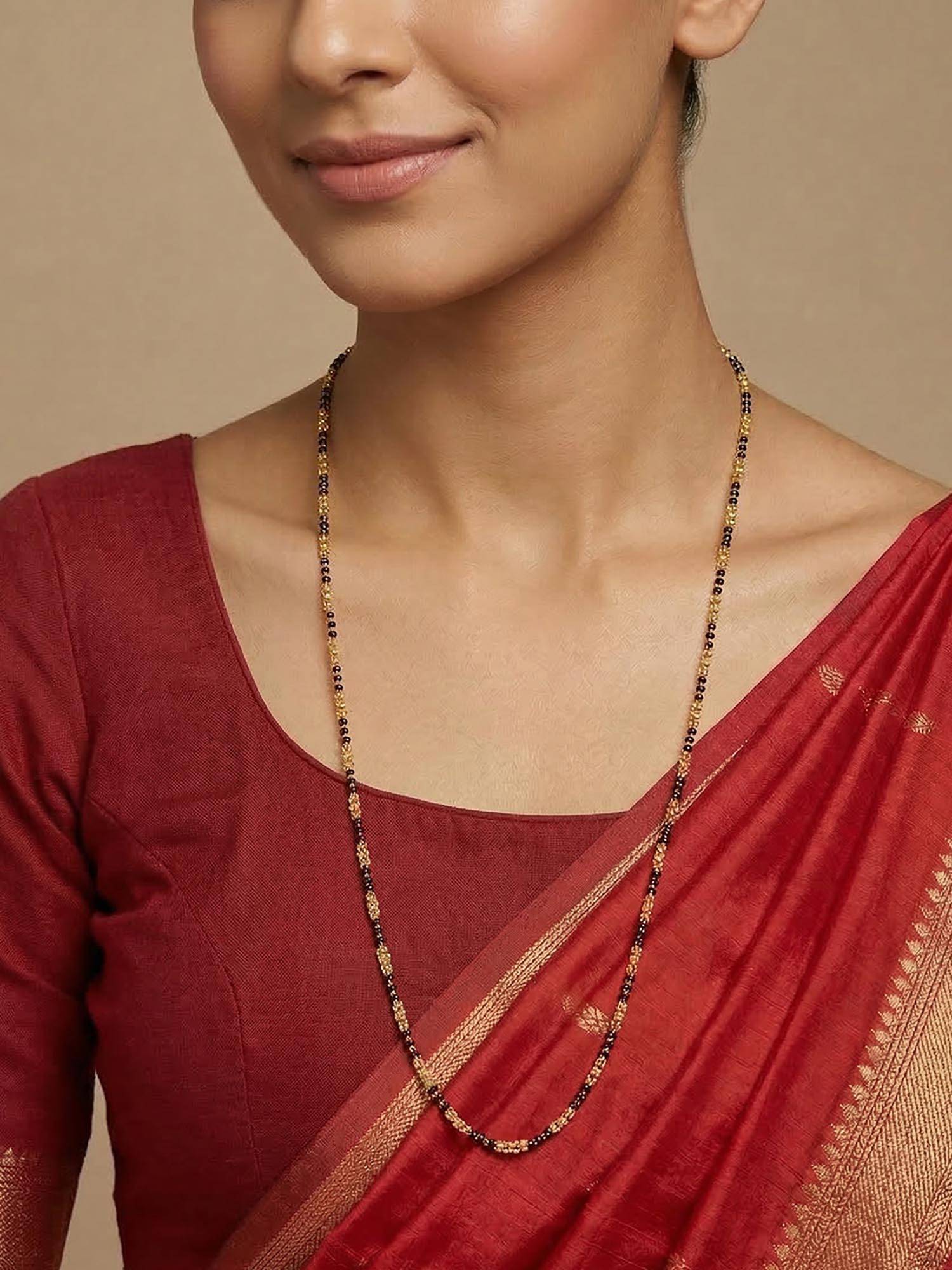 NVR Women Gold Plated Artificial Beads Necklace