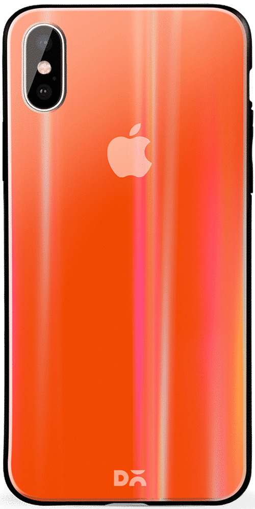 Buy DailyObjects Orange Fire Holographic Glass Case Cover For