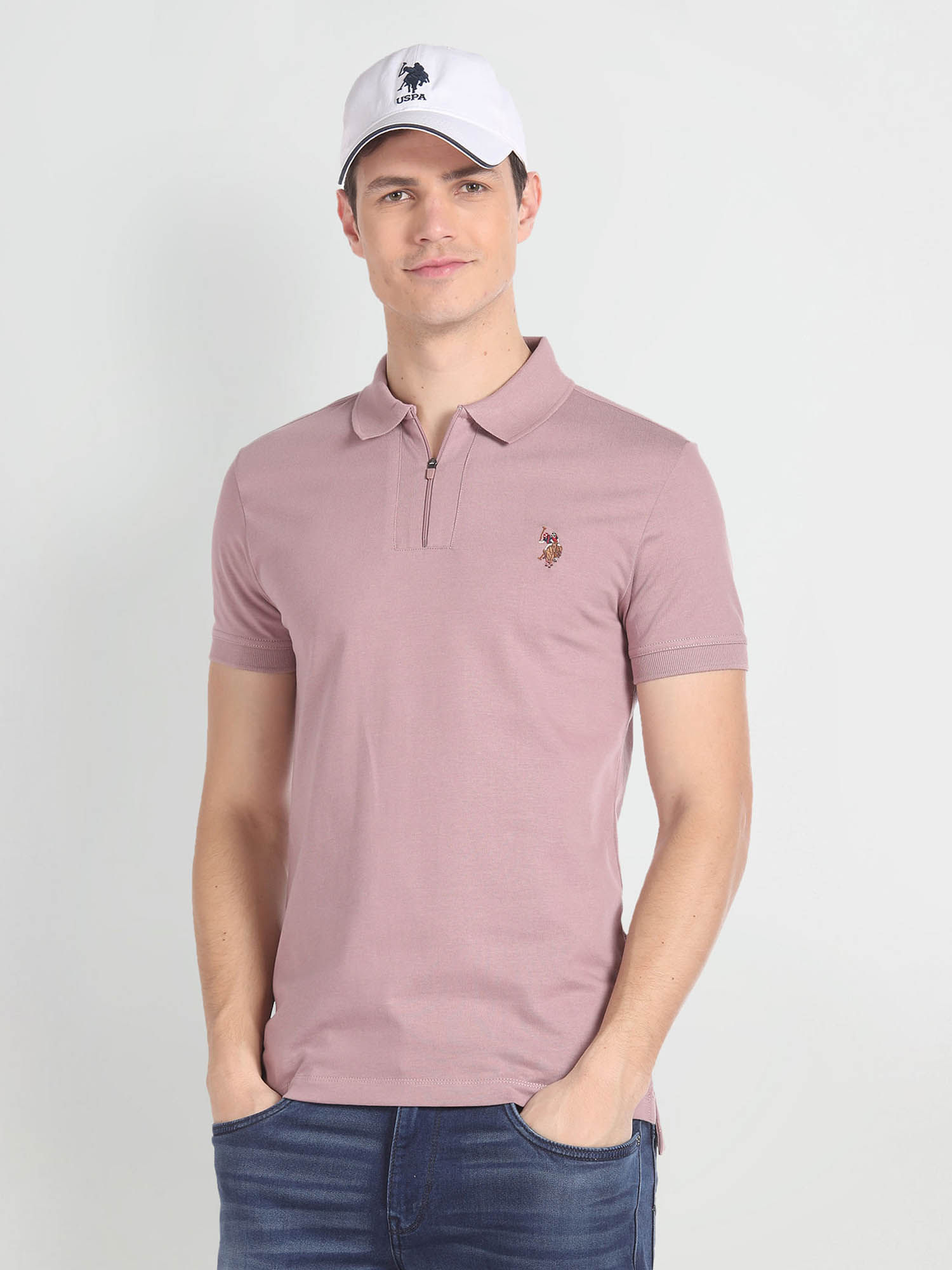 Polo Denim Muscle Fit Solid Polo T-Shirt