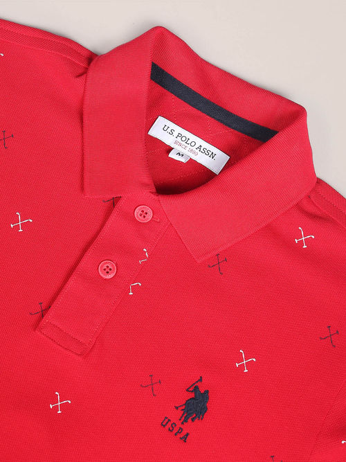 Brand Print Polo T-Shirt