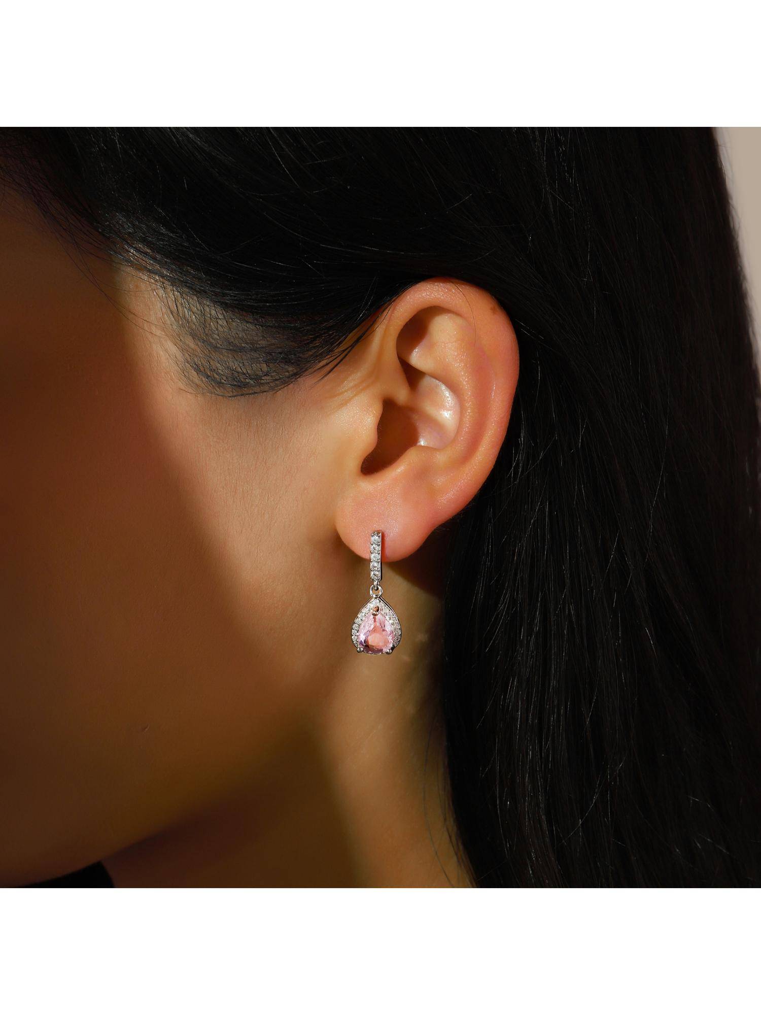 Salty Glimmer Silver Tone Tear Drop Earrings