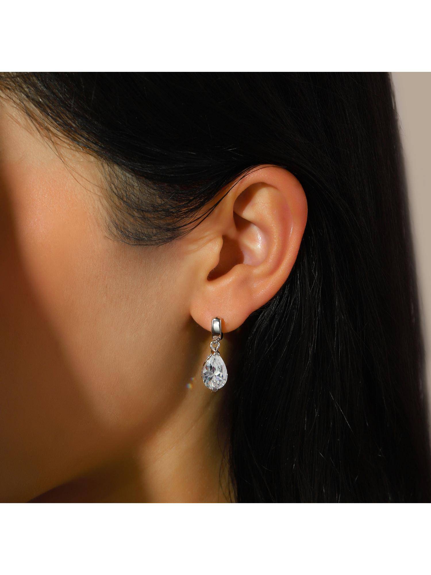 Salty Crystal Dew Drop Earrings