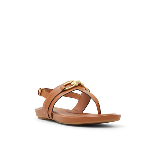 Aldo Women Medium Tan Flat Sandals (UK 3)