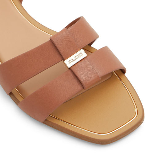 Buy Aldo Women Cognac Brown Flat Sandals Online