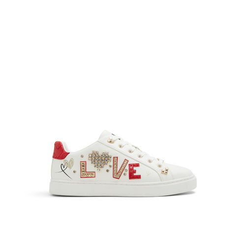 Aldo Women White Red Sneakers (UK 2)