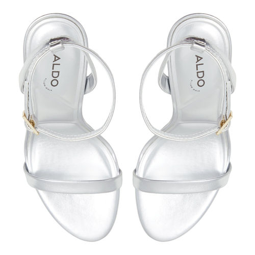 Buy Aldo Women Silver Stilettos Sandal Heels Online
