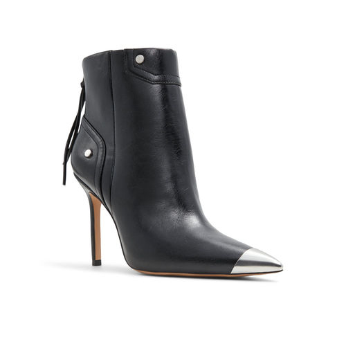 Buy Aldo Women Black Metal Ornament Heel Chelsea Boots Online