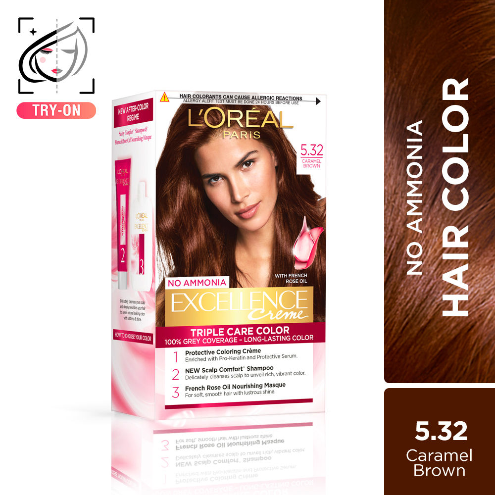 LOreal Paris Excellence Creme Hair Color 72ml100g  5 Light  BrownNatural Brown  Color Protect Shampoo 175ml With 10 Extra   Amazonin Beauty