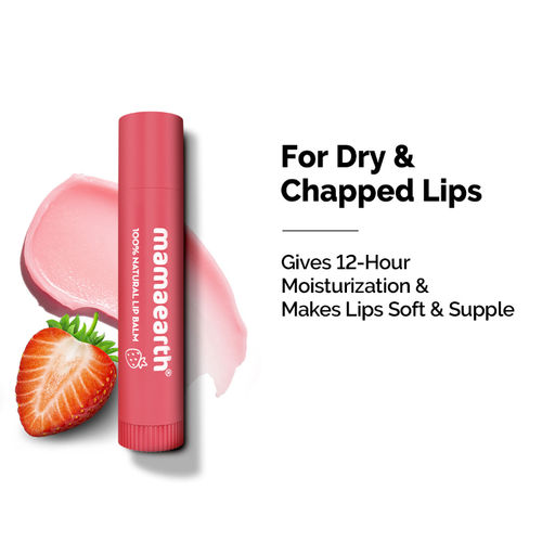 Buy Mamaearth Nourishing Tinted Lip Balm with Vitamin E and Strawberry for  12 Hour Moisturization Online