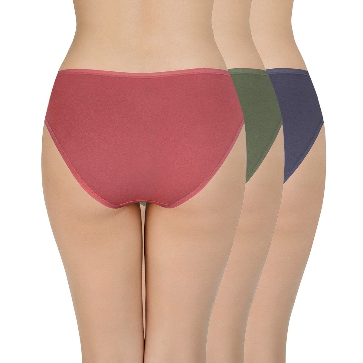 Amante Solid Three Fourth Coverage Low Rise Bikini Panty Multi Color Set Of 3 Buy Amante 2171