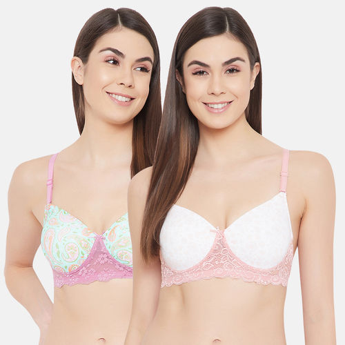 Buy Clovia Padded Non-Wired Full Cup Multiway T-shirt Bra in Peach