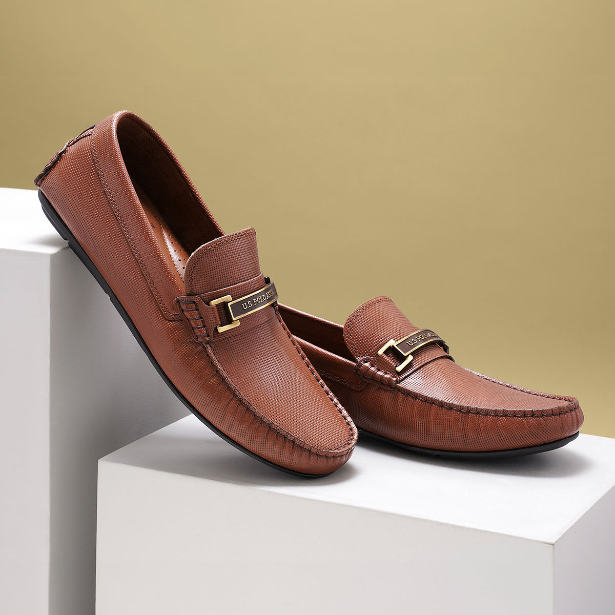 Buy POLO Men PAWNEE Brown Driving Shoe Online