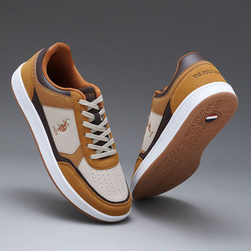 Buy POLO Men Stef Tan Retro Court Sneakers Online