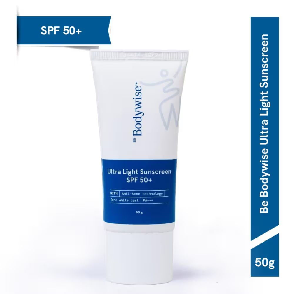 Be Bodywise Ultra Light Sunscreen SPF 50+ with SunOne-J & AcZero For Oily, Dry, Acne-prone Skin
