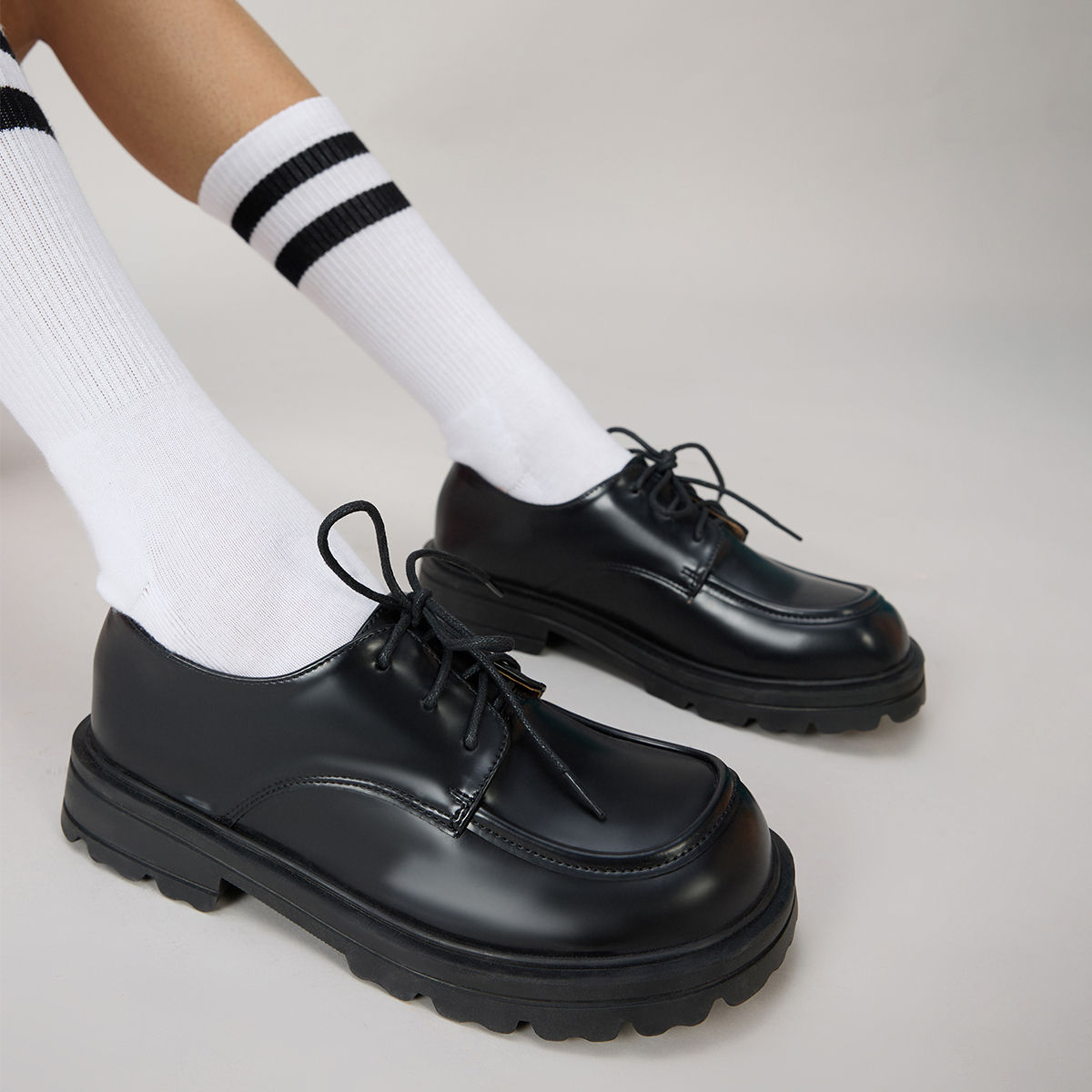 Black Square Toe Formal Shoes