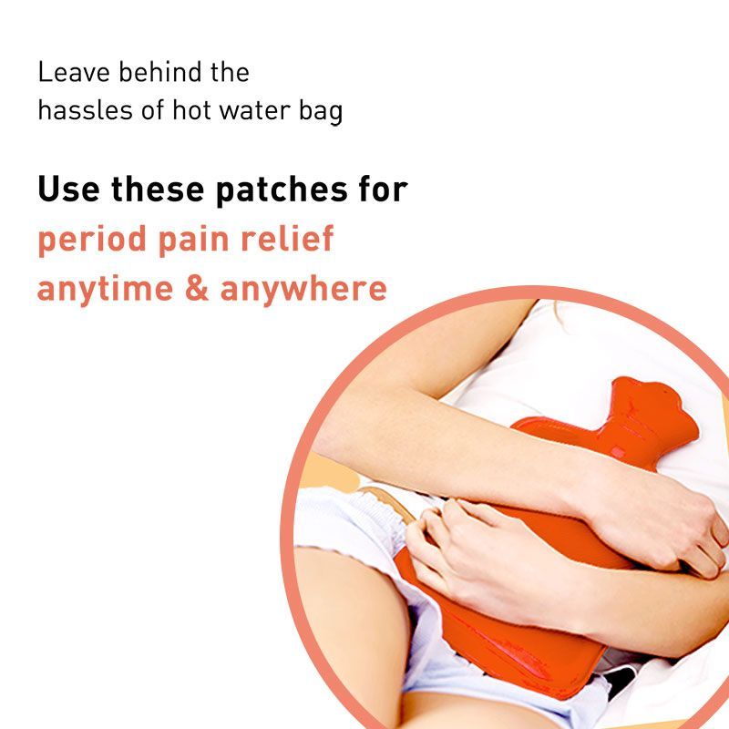Sirona Pain Relief Heat Patches For Period Pain & Menstrual Cramps 100