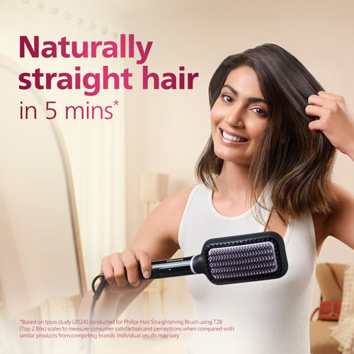 Buy Philips Hair Straightener Brush Naturally Straight Hair in