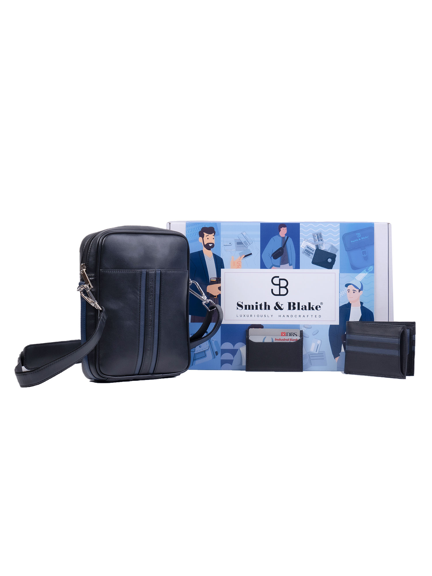 Buy Smith & Blake Linea Collection Combo Men Gift Set Cross Body