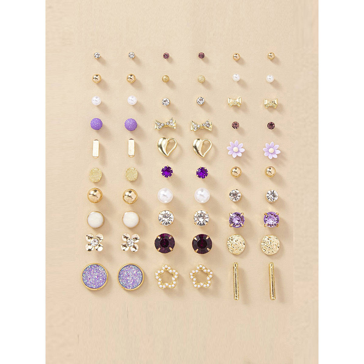 Jewels Galaxy Jewellery For Women Gold Plated Multicolor Studs Quirky (Pack of 30)