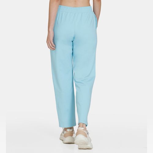 Buy Zivame Zelocity Relaxed Fit Mid Rise Track Pants - Cabana Blue Online