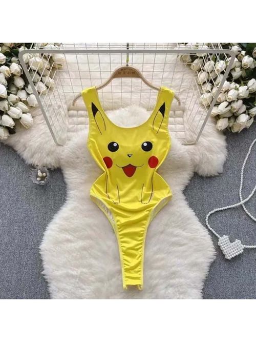 Buy Secrets By ZeroKaata Solid Pikachu Bodysuit-Style Nightwear Baby Doll  Lingerie For Women Yellow Online