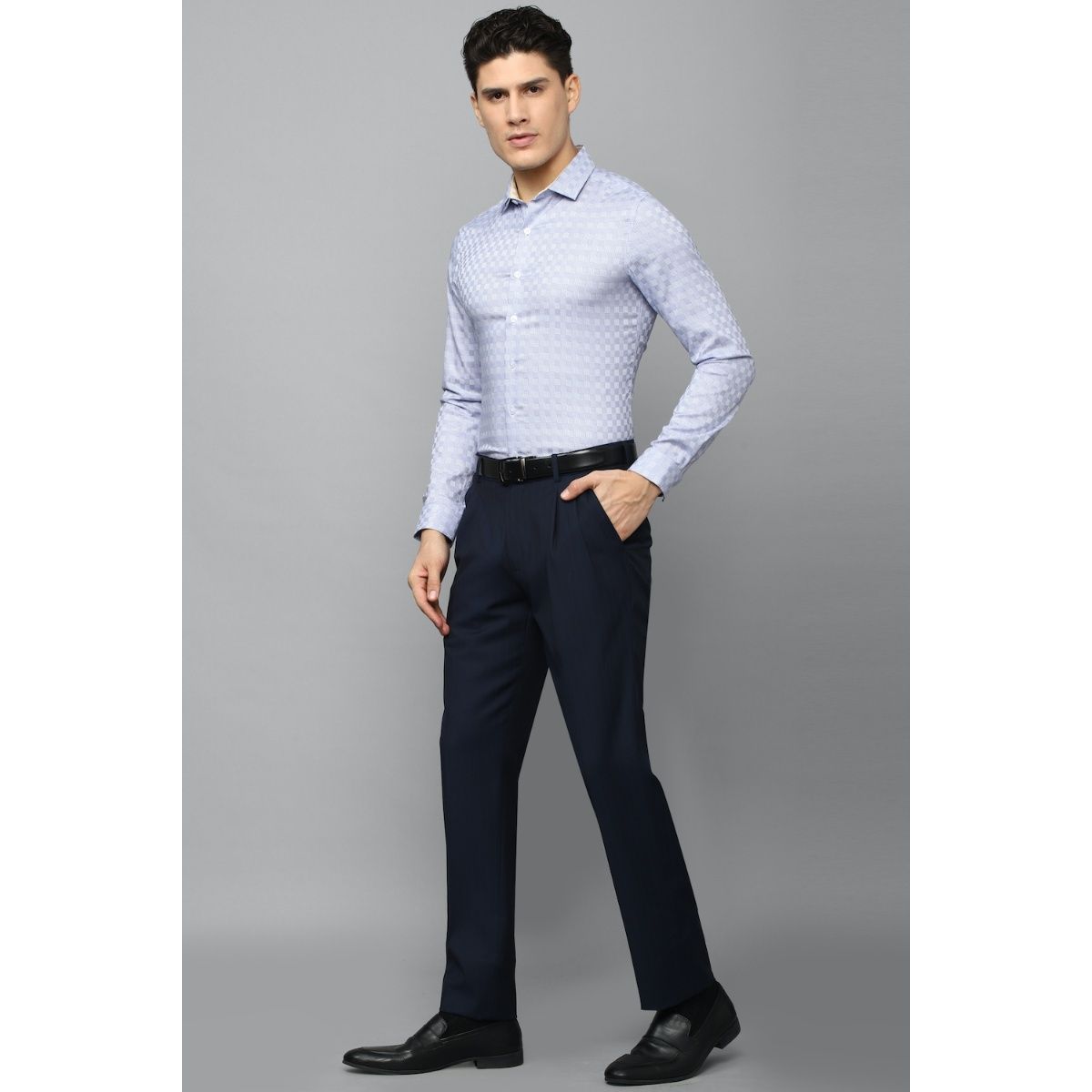 Buy LOUIS PHILIPPE Light Olive Men Super Slim Fit Casual Trousers |  Shoppers Stop