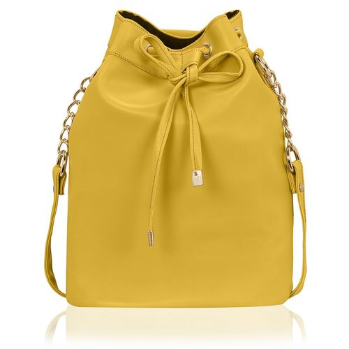 KLEIO Stylish Solid Color Bucket Sling Bag For Women Girls