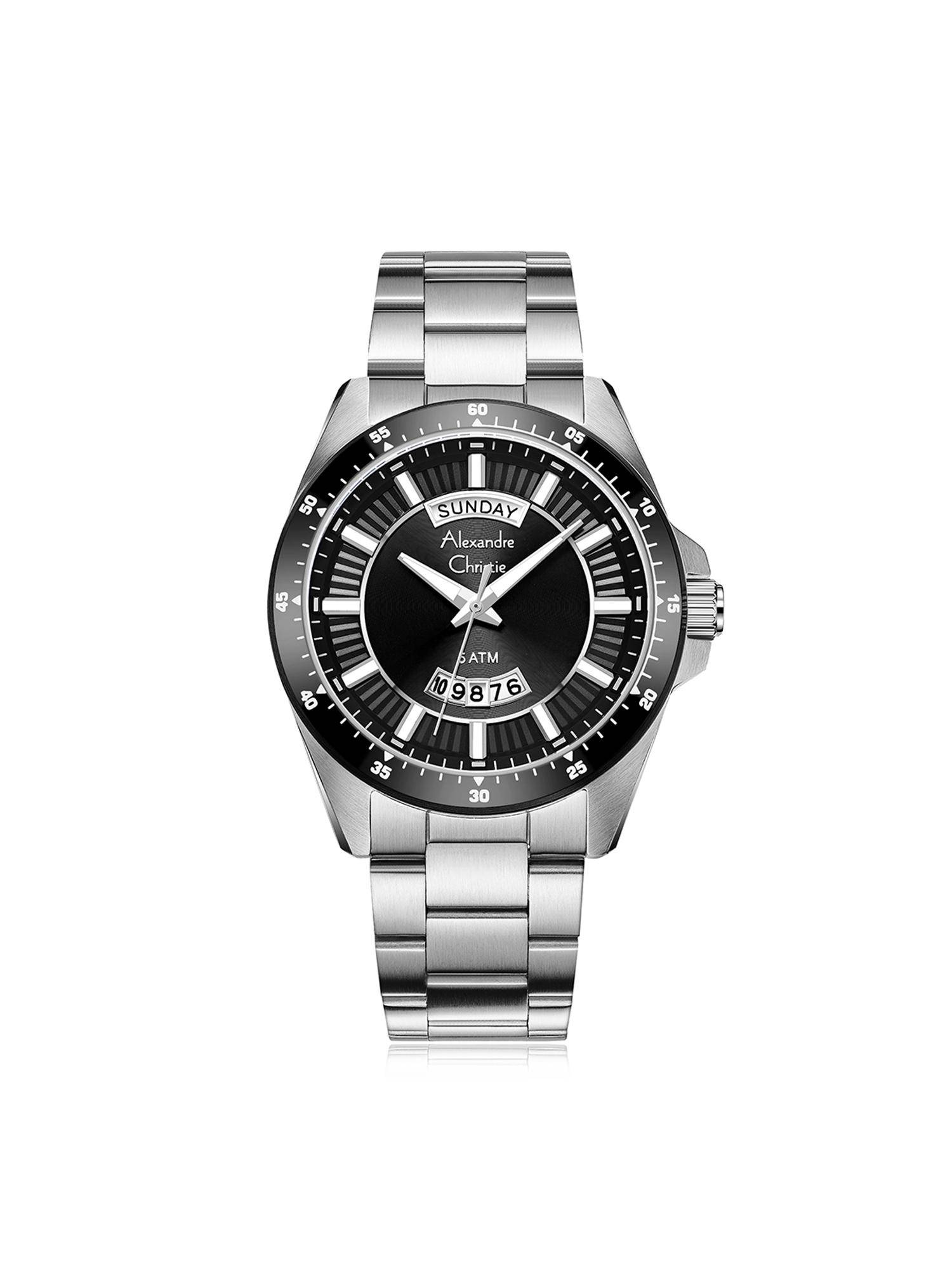Alexandre Christie Men Classic Black Dial Analog Watch - 6678MEBTBBA (M)