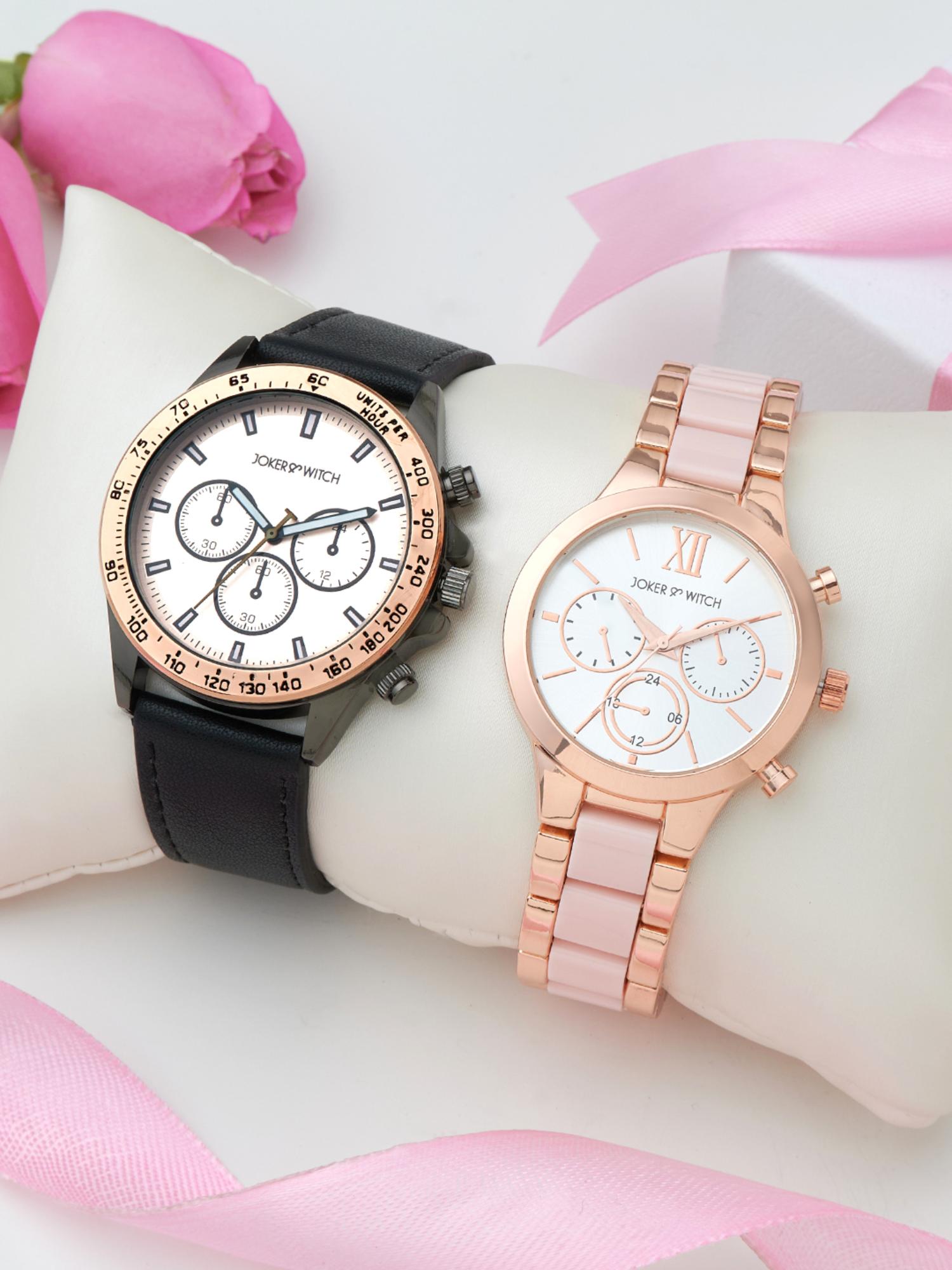 Buy Joker & Witch Unisex Henry & Grace Silver Dial Analog Couple