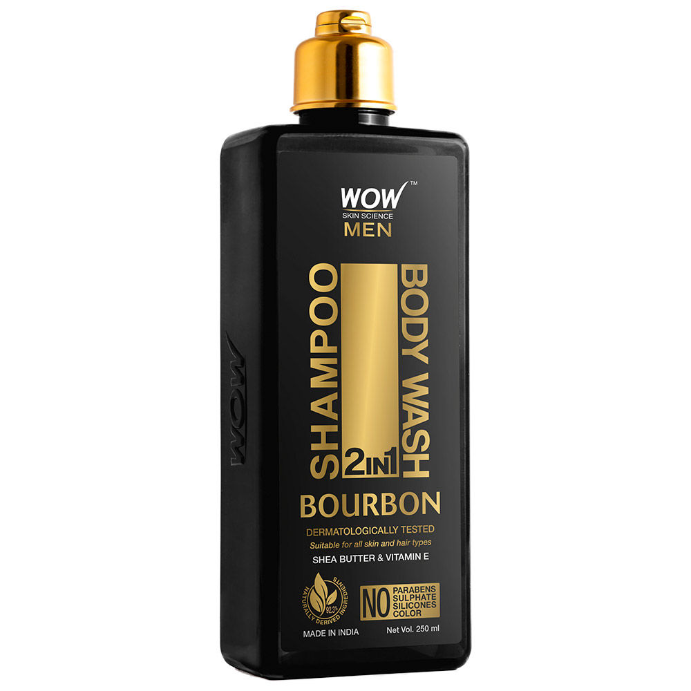 WOW Skin Science Bourbon 2-in-1 Shampoo + Body Wash For Mens