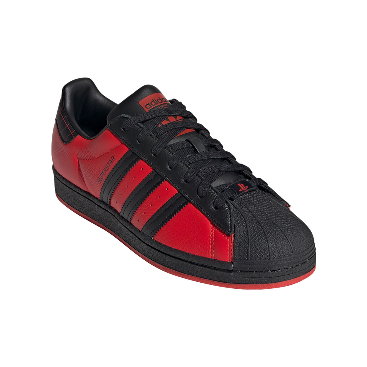 adidas Originals Superstar Black Red Casual Sneakers UK 5