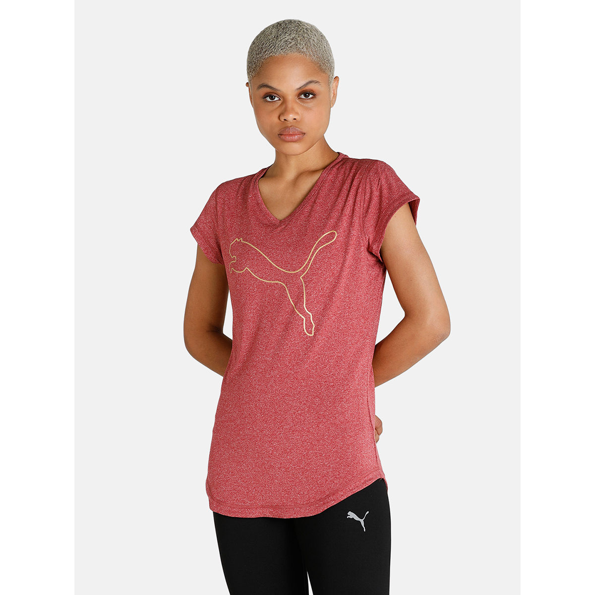 Puma active shop logo heather tee