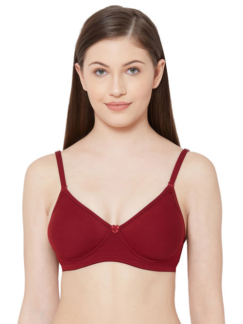 Buy Juliet Womens Soft Padded Non Wired Bra Combo 1030 Black Maroon Online