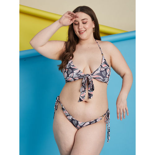 Buy Secrets By ZeroKaata Multi-Color Plus Size Swim Bikini Top