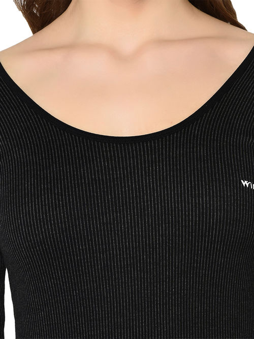 Buy online Three Quarter Sleeved Solid Thermal Top from winter wear for  Women by Groversons Paris Beauty for ₹509 at 11% off