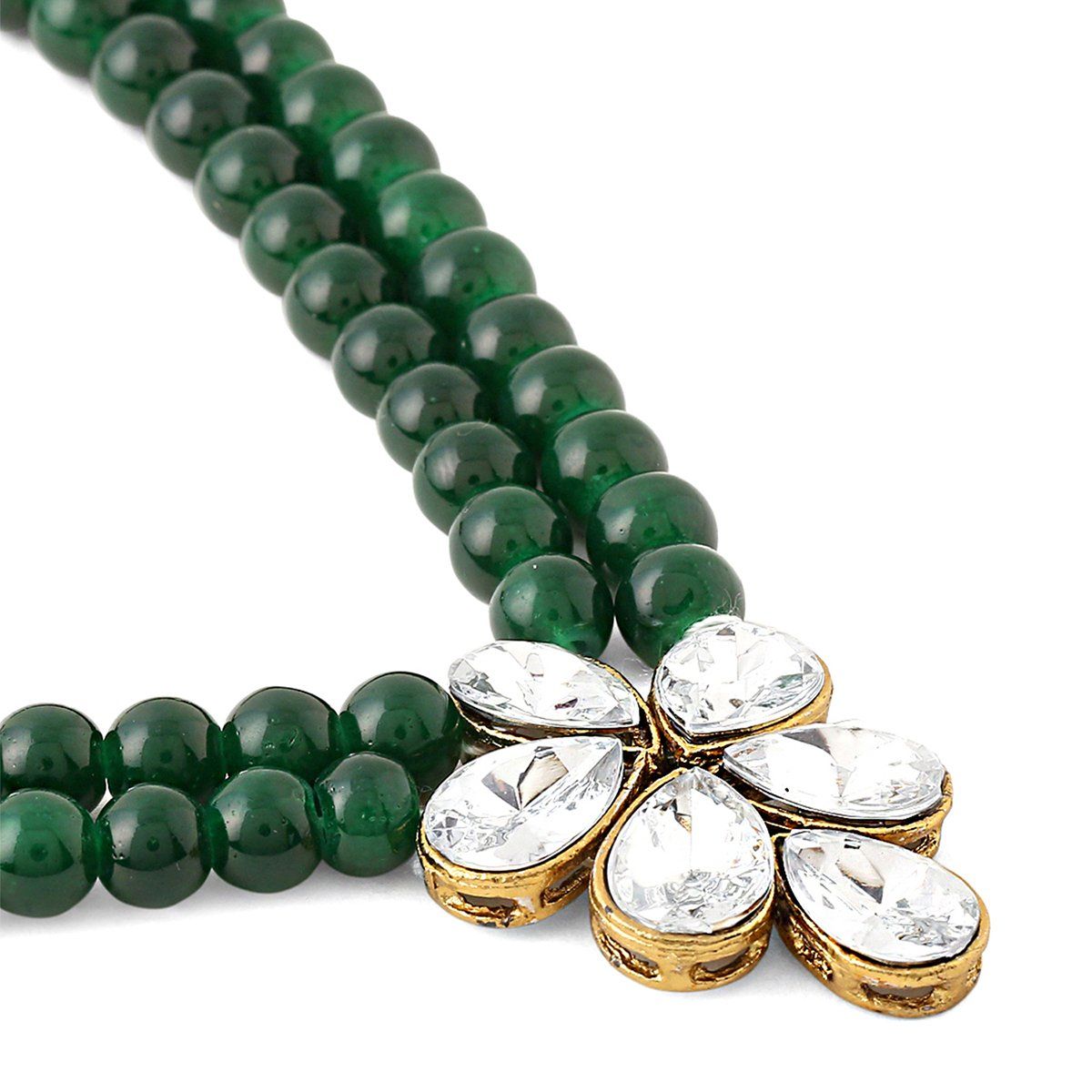 Buy Gold Plated Green Beads Choker Gold Plated Necklaces for Women Online  at Silvermerc | SBN10RD_257 – Silvermerc Designs