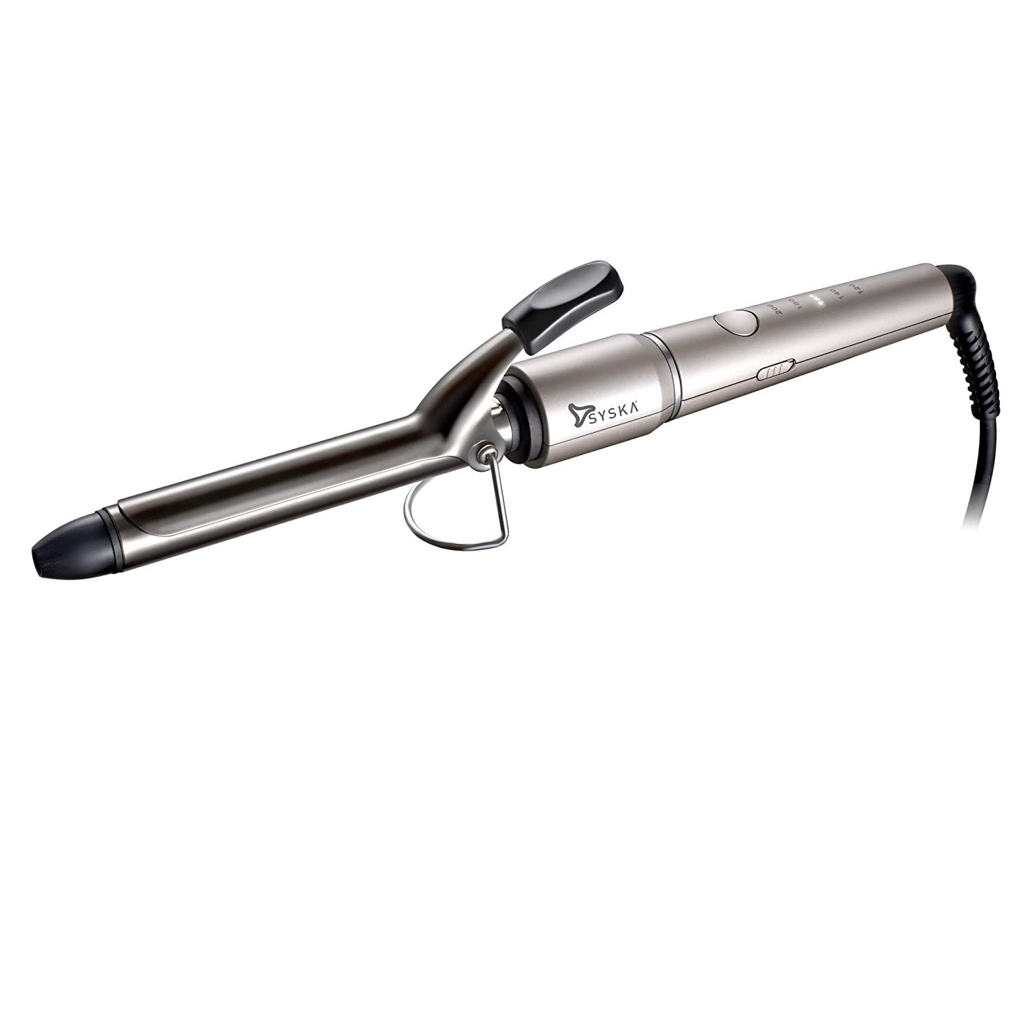 Syska HC850 SalonPro 25mm Tong Hair Curler (Silver)